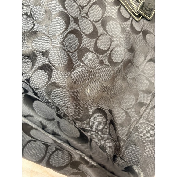 Vintage Y2K Coach F19291 XL Gabby Signiture Tote Bag Black Jacquard Canvas Prep - Picture 2 of 10